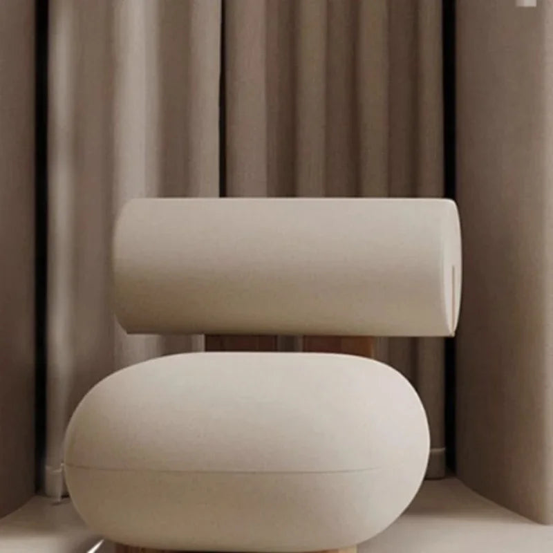 Nordic Backrest Chair Modern Solid Wood Luxury Single Sofa