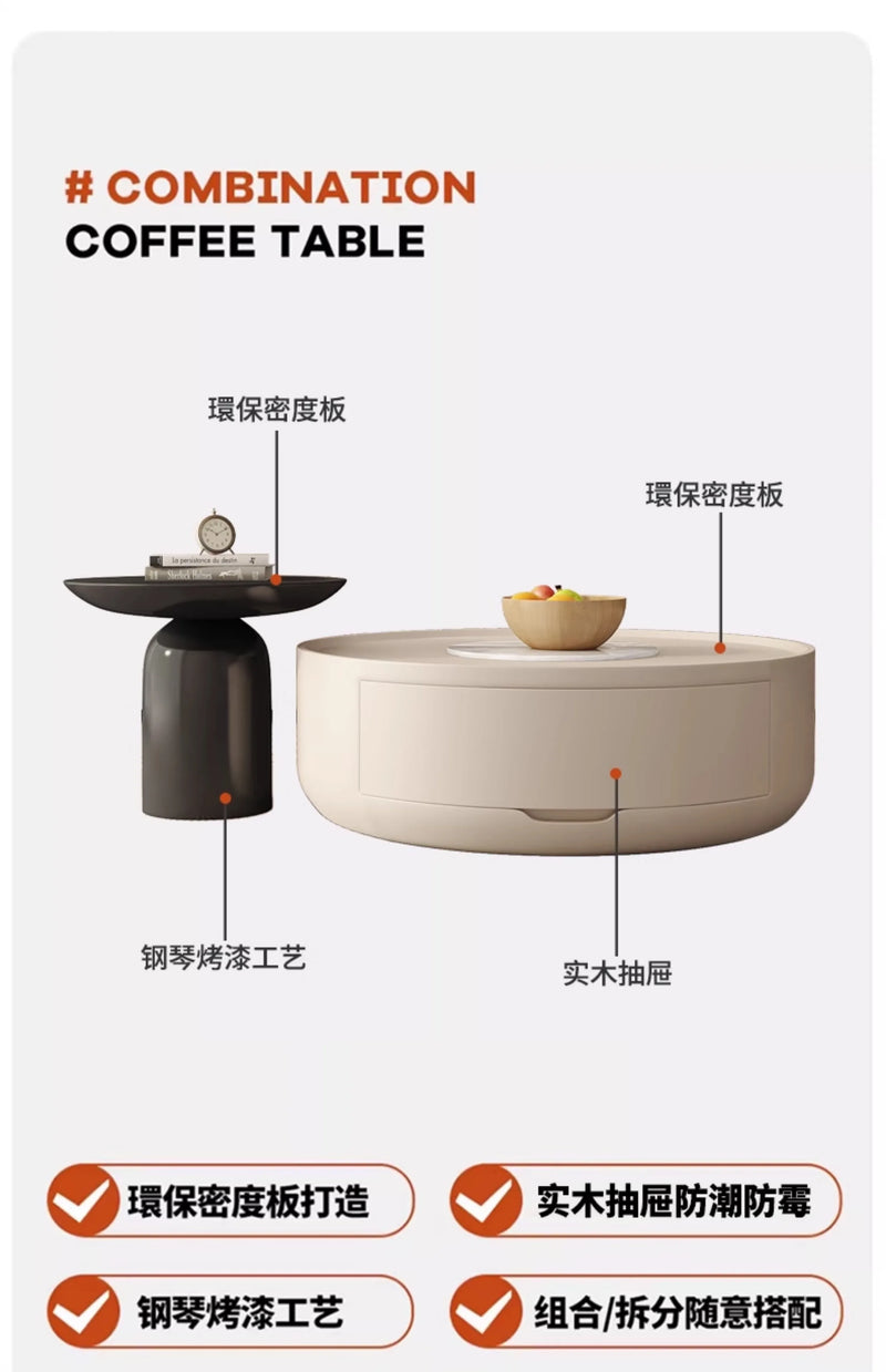 Minimalist White Coffee Table Modern Black Simple Bedroom Nordic