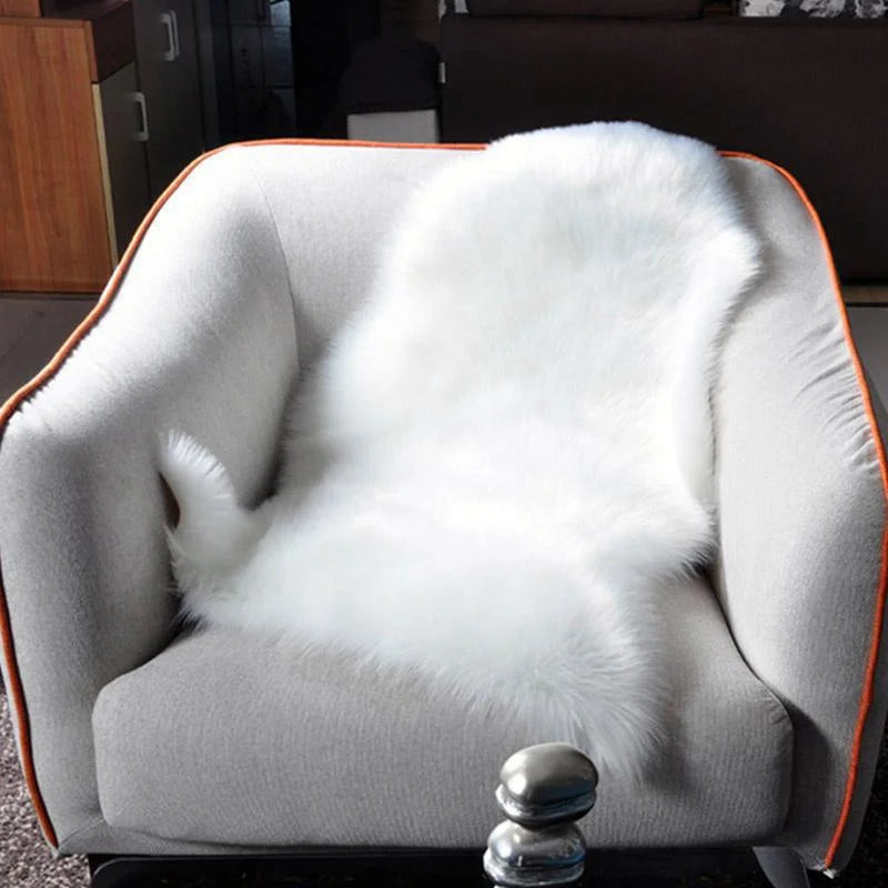 Fur Faux Artificial Sheepskin Soft Carpet Washable Seat Mat