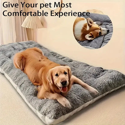 Extra-large plush dog bed/sofa/cat bed/dog house/cage mat, thick and super soft polyester pet mat Our3Designs