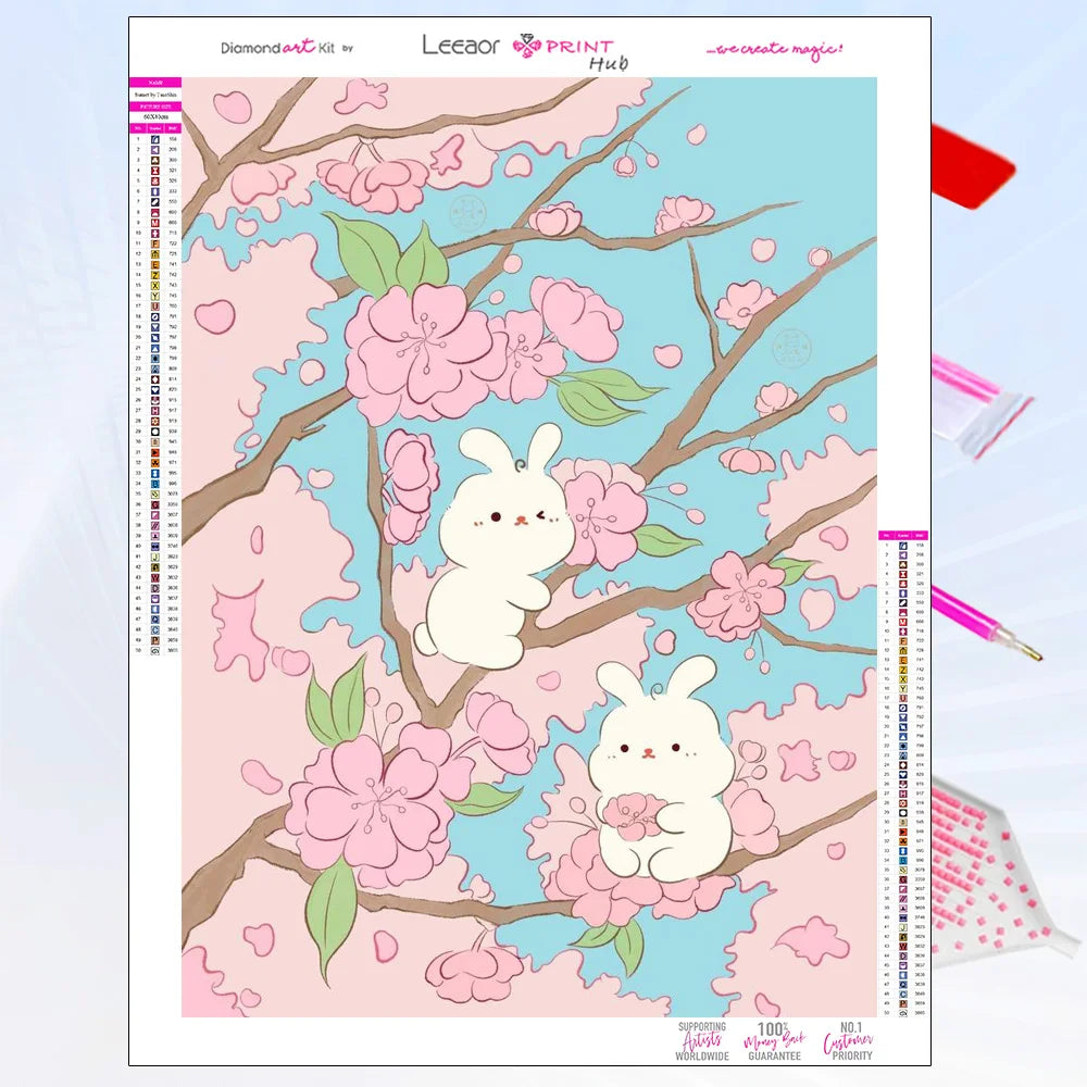 5D Landscape Cartoon Diamond Painting Beautiful Flowers And Moon Full Rhinestone Mosaic Embroidery Cross Stitch Kit Home Decor