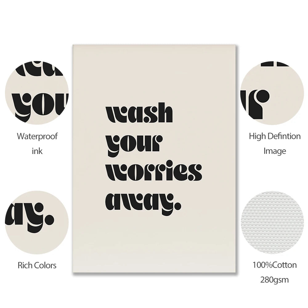 Print Bathroom Quote Home Décor Picture