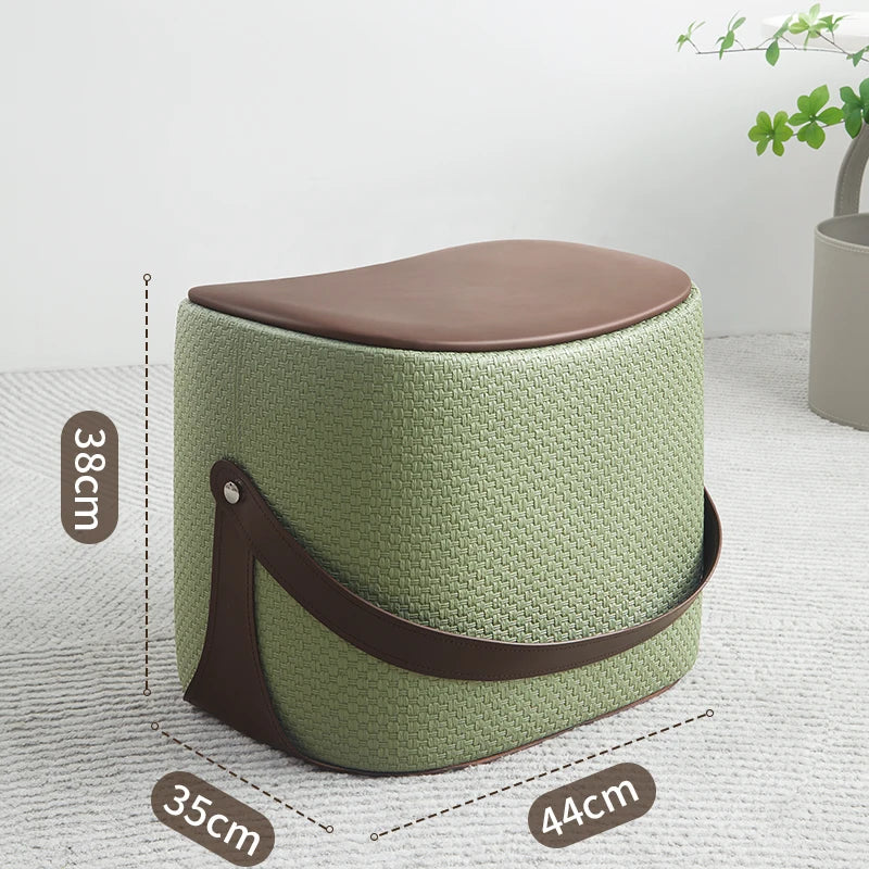 Ottoman Storage Light Luxury Saddle Stool Low Stool