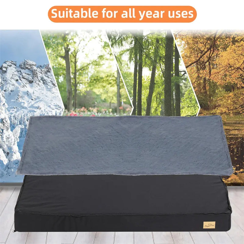 Large Orthopaedic Dog Bed Waterproof Cushion Pet Mattress 2 In 1 Pet Dog Crate Bed with Removable Washable Cover Indoor Outdoor Our3Designs