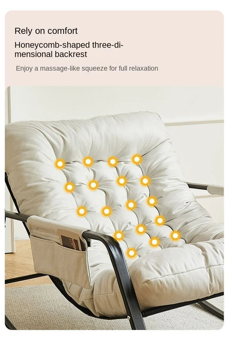 Double rocking chair enlarged and widened adjustable adult balcony home