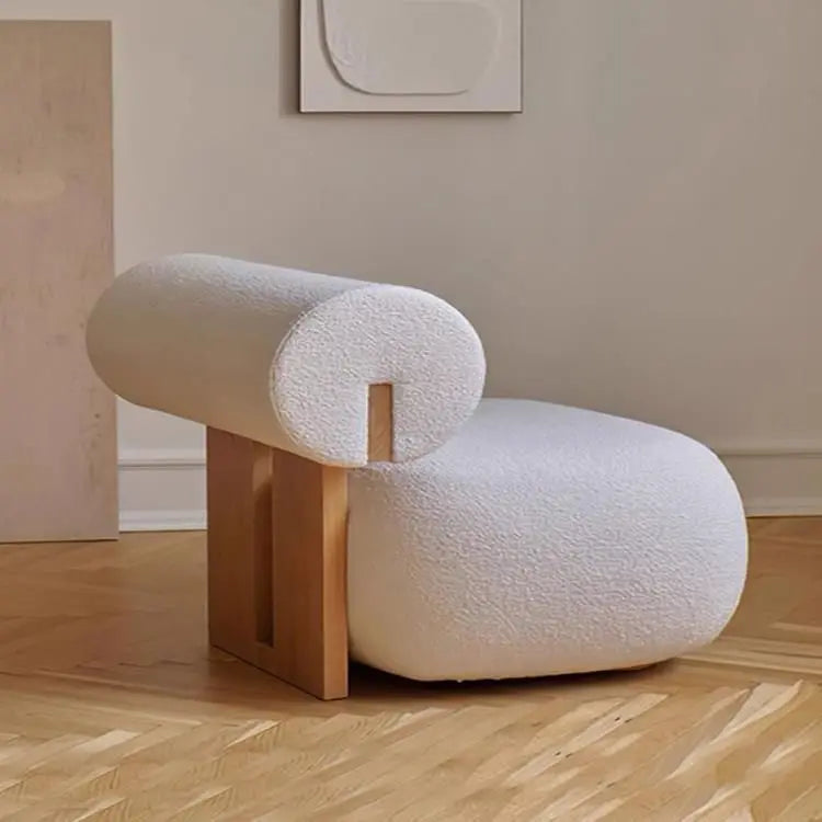 Nordic Backrest Chair Modern Solid Wood Luxury Single Sofa