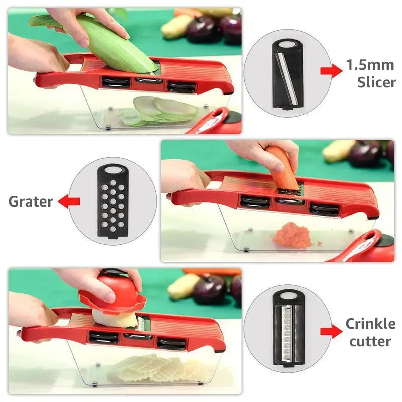 Vegetable Chopper Multifunctional Grater Cutter Kitchen Accessories Manual Fruit Slicer Potatos Shredders Cheese Onions Slicers Our3Designs