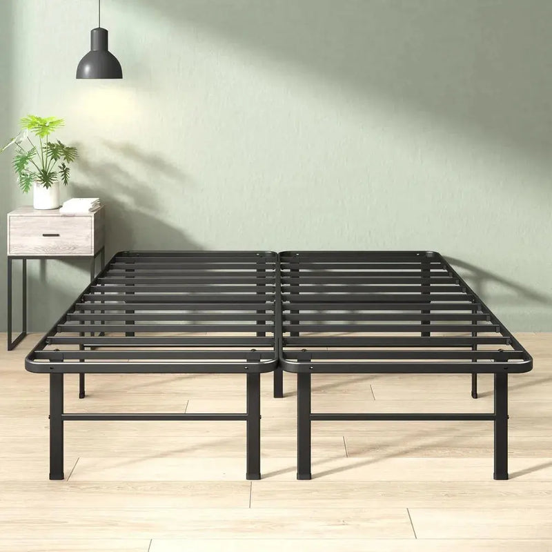14in Queen Metal Bed Frame, Quick Assembly SmartBase® Mattress Foundation, Heavy Duty Sturdy Steel with No Box Spring Needed Our3Designs