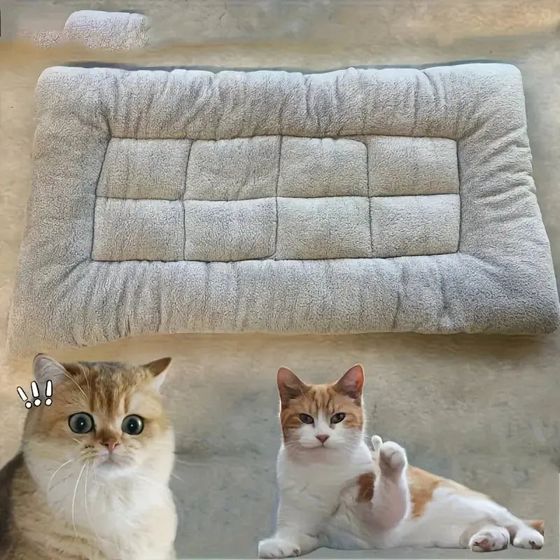 Extra-large plush dog bed/sofa/cat bed/dog house/cage mat, thick and super soft polyester pet mat Our3Designs