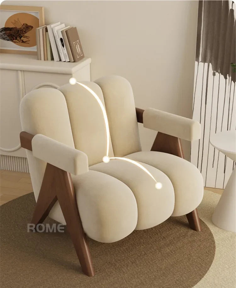 Leisure Back Armchair Fabric Sofa Chair Furniture