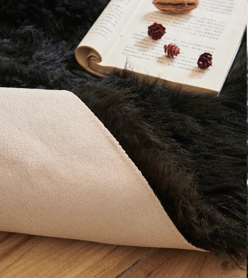 Fur Faux Sheepskin Soft Carpet Washable Seat Mats For Floor Fluffy Rugs