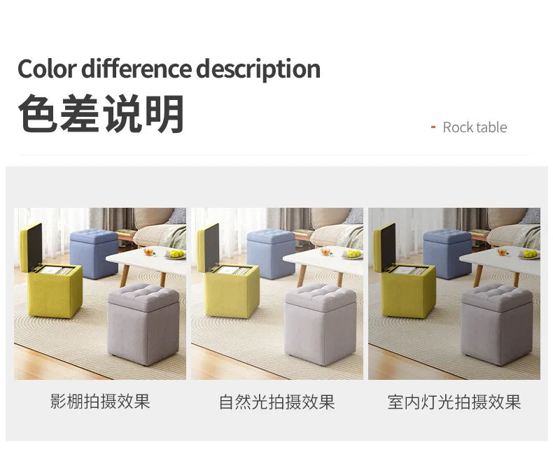 Storage Ottoman Coffee Table Living Room Sofa Stool Storage Chair