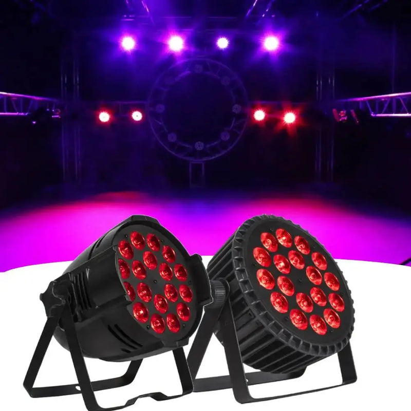 SHEHDS LED Flat/ Big Par 18x18W 6in1 or 18x12W  4in1 Lighting DMX512 Aluminum Alloy Suitable For DJ Disco Christmas Party Stage Our3Designs