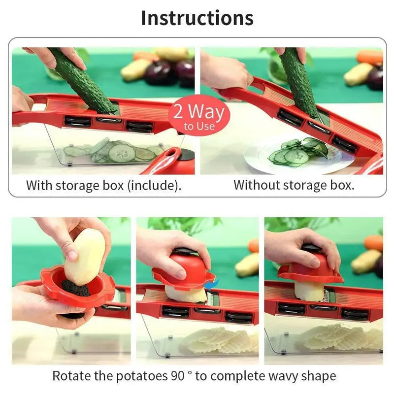 Vegetable Chopper Multifunctional Grater Cutter Kitchen Accessories Manual Fruit Slicer Potatos Shredders Cheese Onions Slicers Our3Designs