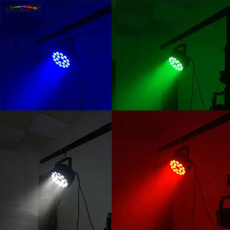 SHEHDS LED Flat/ Big Par 18x18W 6in1 or 18x12W  4in1 Lighting DMX512 Aluminum Alloy Suitable For DJ Disco Christmas Party Stage Our3Designs