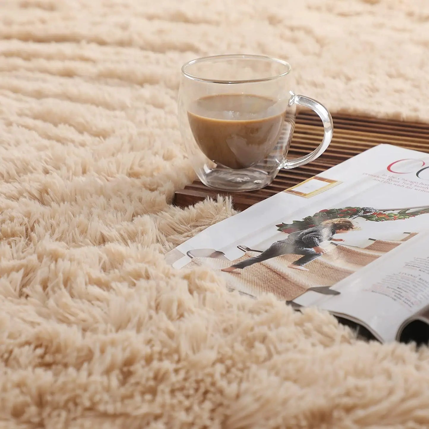 Soft Shaggy Carpet Living Room Fluffy Children
