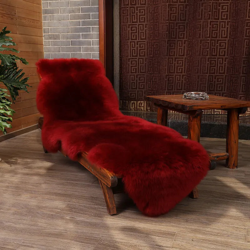 Natural Sheepskin Rug Long Wool Sofa Cover