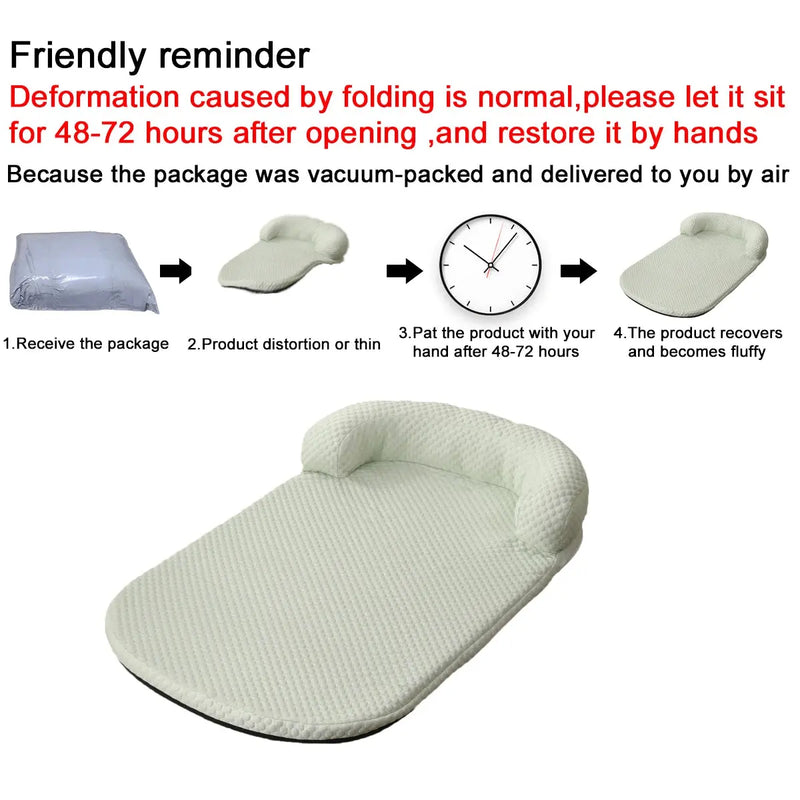 Breathable Spring Summer Cooling Large Dog Bed Ati-slip Cat Bed with Pillow Ice Silk Fabric Dog Bed for Small Dog Cushion Pet Our3Designs