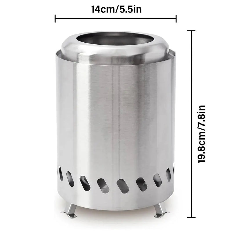 Mini Tabletop Firepit Stainless Steel Portable Mini Stove Mini Fire Pit Wood Burning Or Pellet Fueled Portable Bonfire Our3Designs