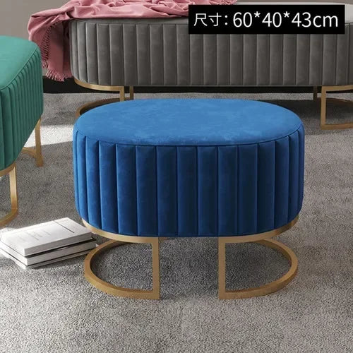 Pink Nordic Porch Bench Ottomans Minimalist Shoe Portable Stools