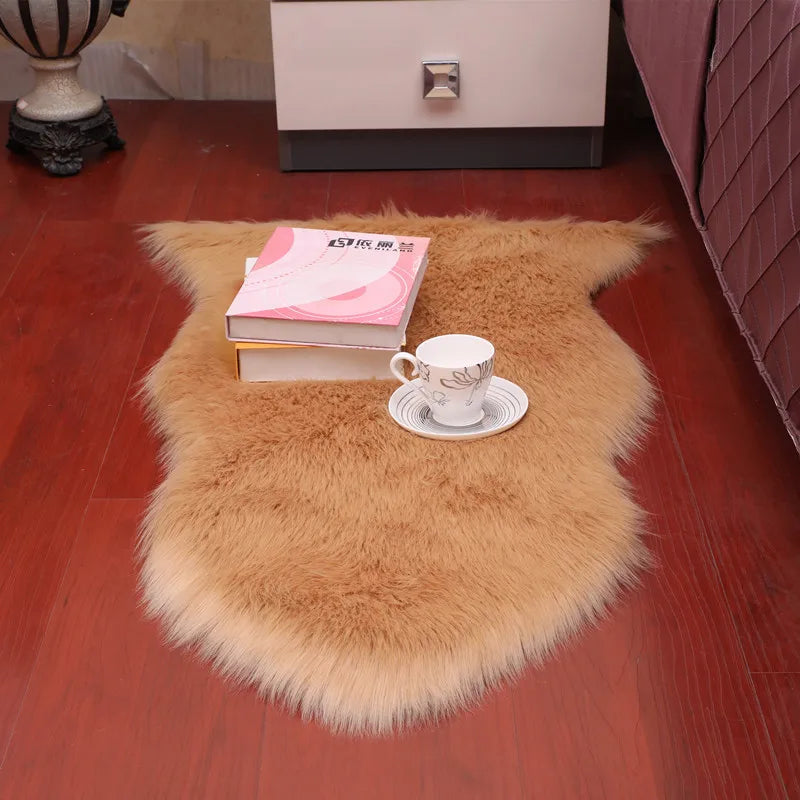 Chair Pad Living Room Fur Rugs Bedroom Carpet Wool