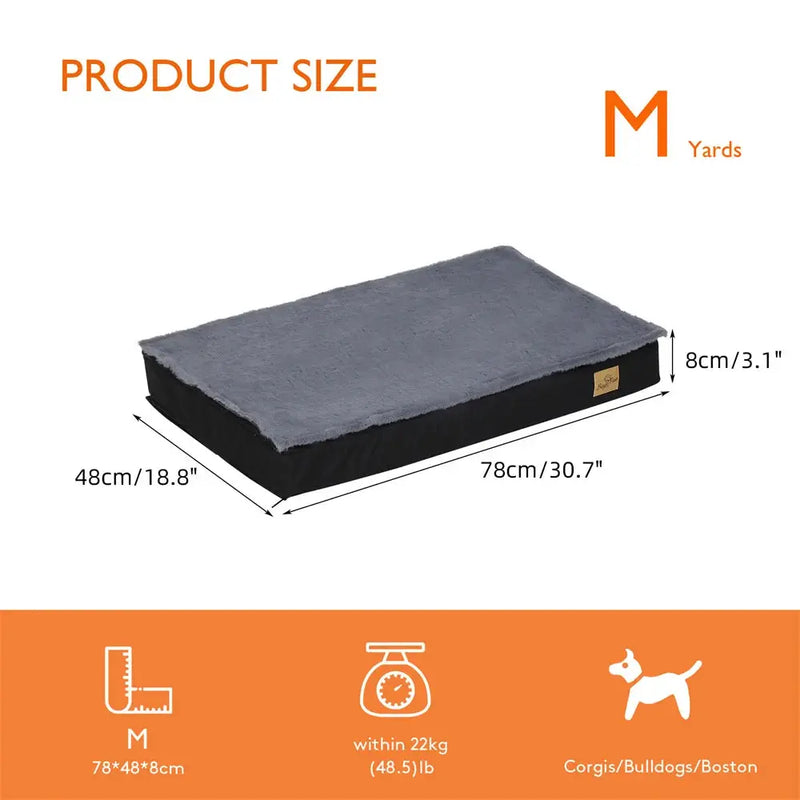 Large Orthopaedic Dog Bed Waterproof Cushion Pet Mattress 2 In 1 Pet Dog Crate Bed with Removable Washable Cover Indoor Outdoor Our3Designs