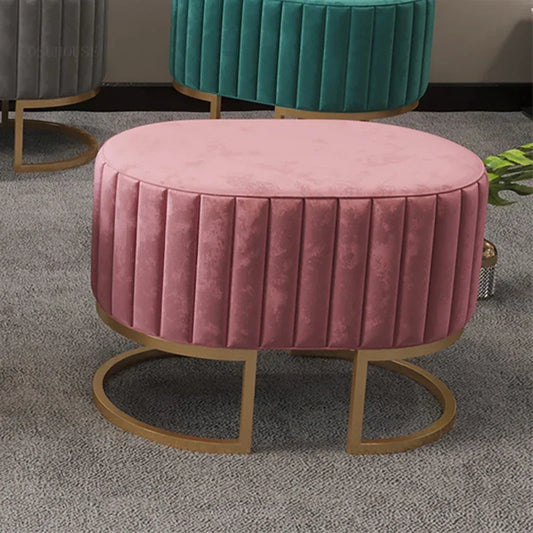 Pink Nordic Porch Bench Ottomans Minimalist Shoe Portable Stools