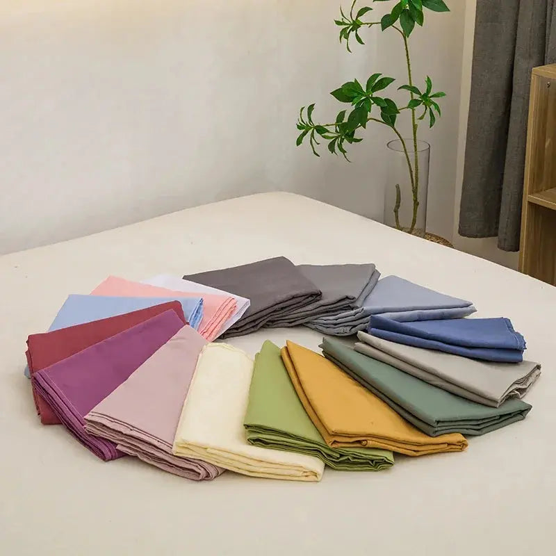 One Solid Color Simple Sheet Machine Washable Single Double Bed Linen Student Dormitory Sheet (pillowcase Not Included) Our3Designs
