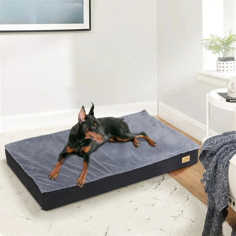 Large Orthopaedic Dog Bed Waterproof Cushion Pet Mattress 2 In 1 Pet Dog Crate Bed with Removable Washable Cover Indoor Outdoor Our3Designs