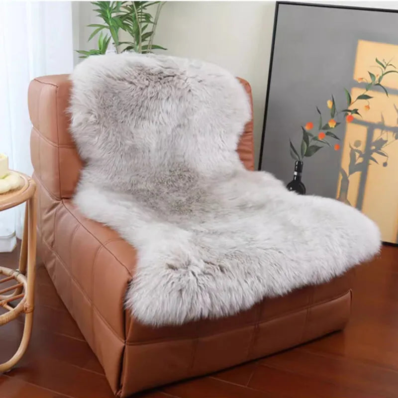 Natural Sheepskin Rug Long Wool Sofa Cover