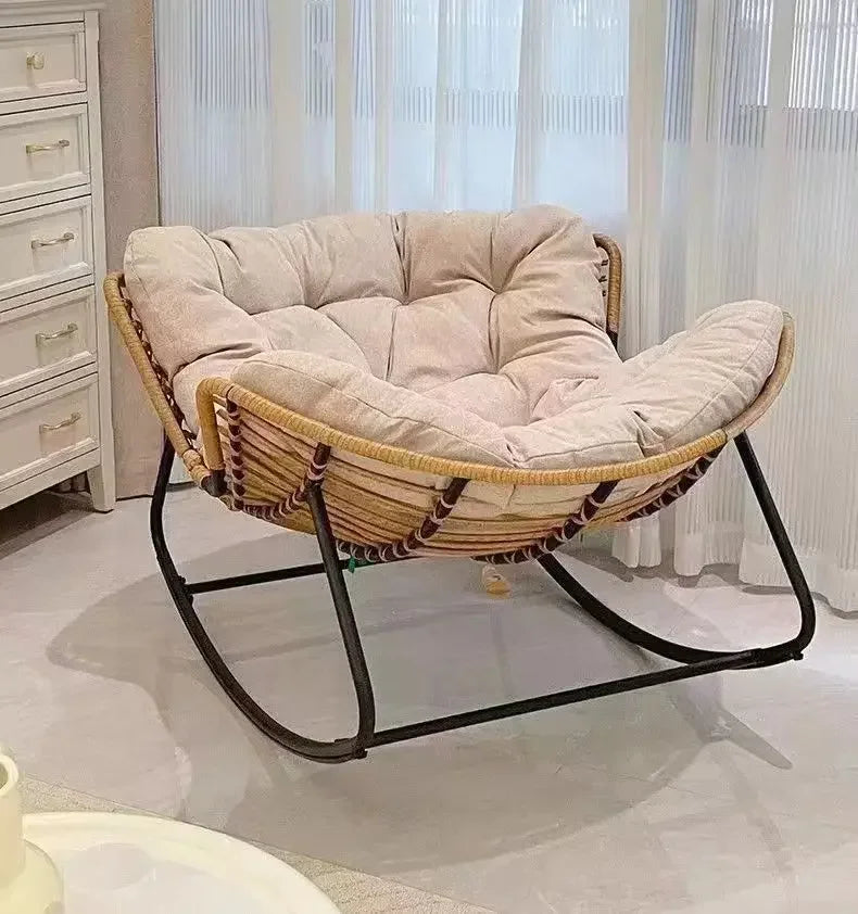 Rattan rocking chair Internet celebrity leisure lunch break