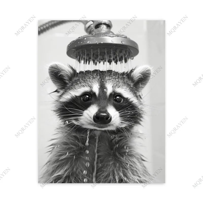s Canvas Painting Black White Wall Art Pictures Shower Home Decor