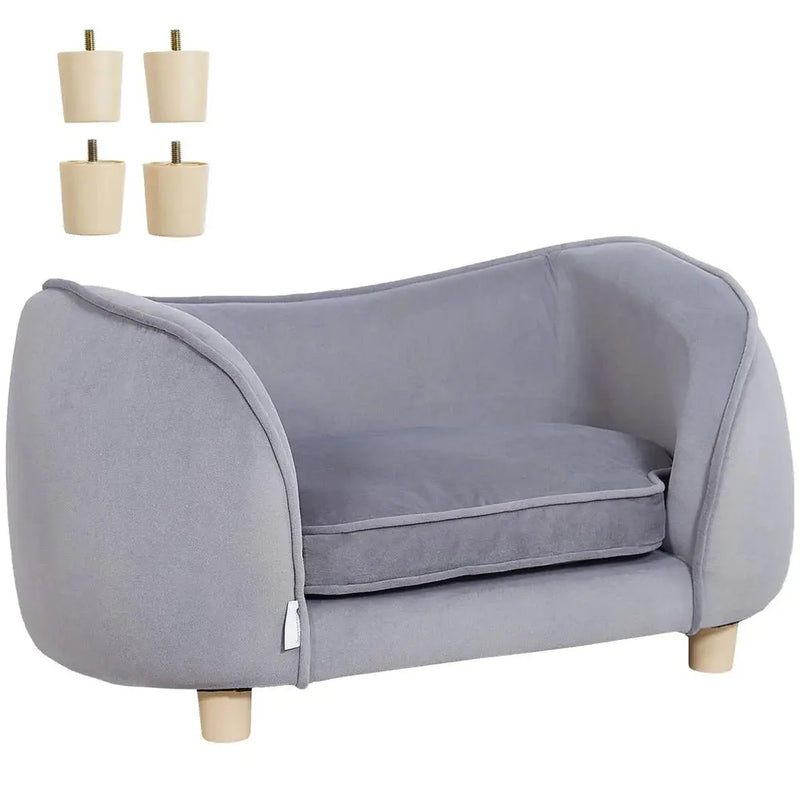 Comfortable Pet Sofa Bed Small Dogs Cats Scratch-Resistant Velvet Durable Wood Frame Easy Clean Stylish Home Decor Our3Designs