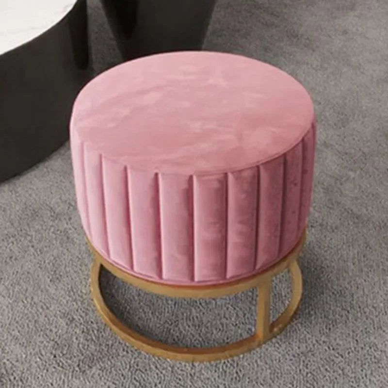 Pink Nordic Porch Bench Ottomans Minimalist Shoe Portable Stools
