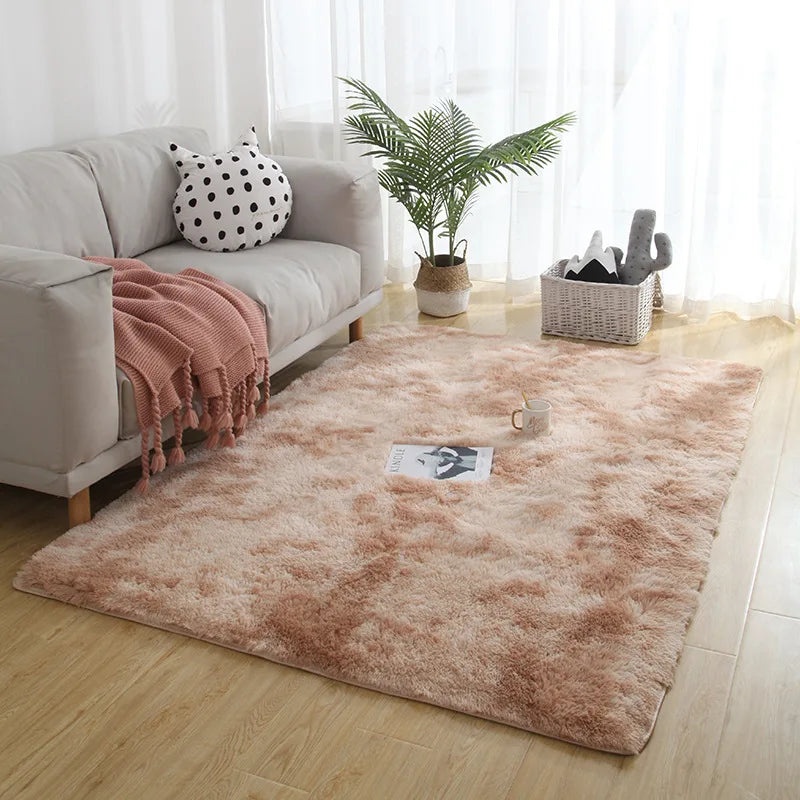 Plush Carpet Thick Bedroom Carpets Anti Slip Soft Rugs Large Rugs