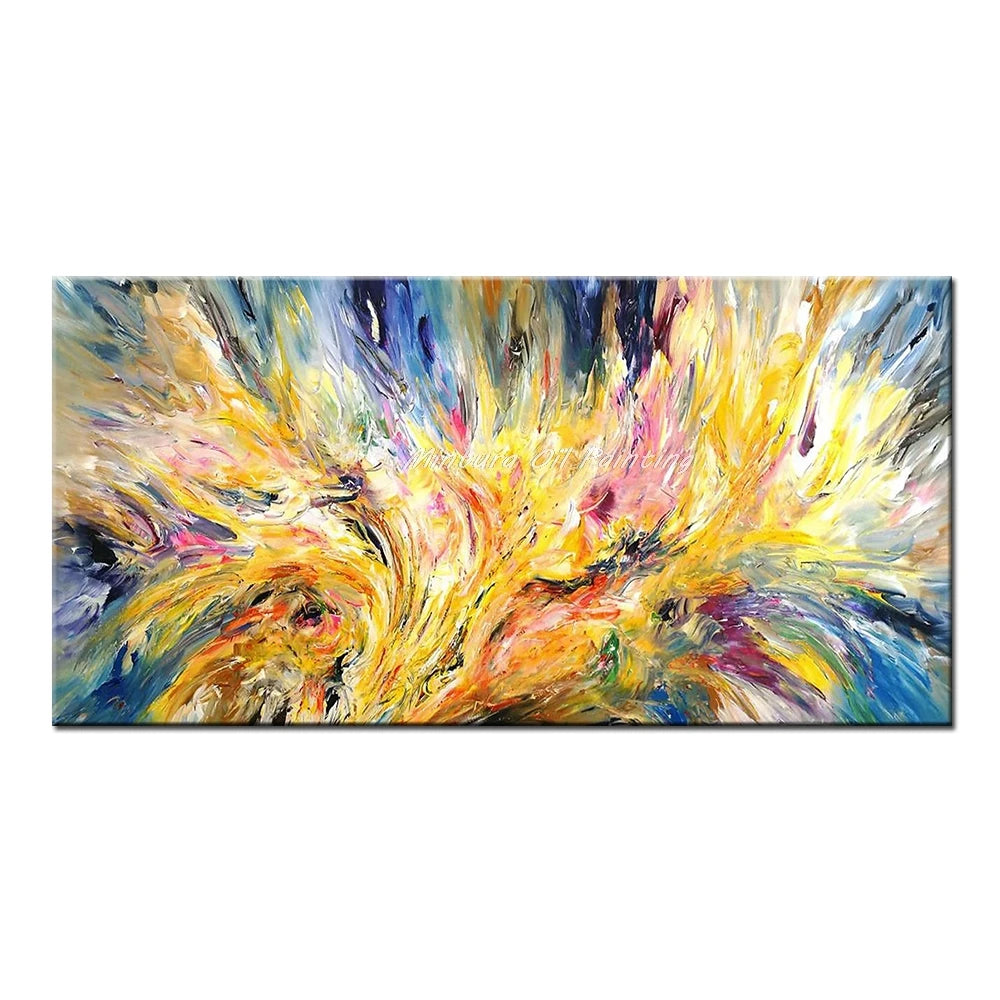 Mintura,100% Handpainted Color Abstract Oil Painting on Canvas