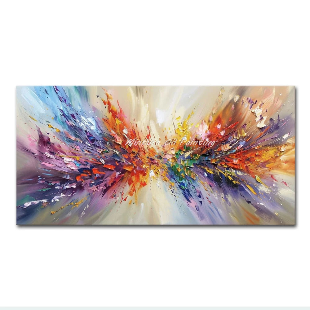 Mintura,100% Handpainted Color Abstract Oil Painting on Canvas