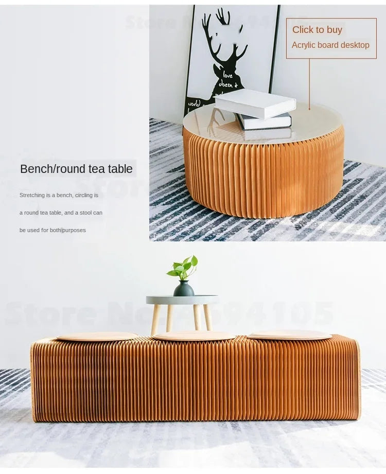Retractable Sofa Bench - Fashionable Scandinavian Style Small Furniture