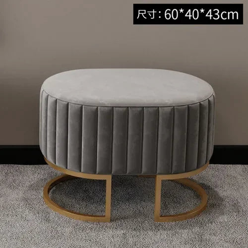 Pink Nordic Porch Bench Ottomans Minimalist Shoe Portable Stools