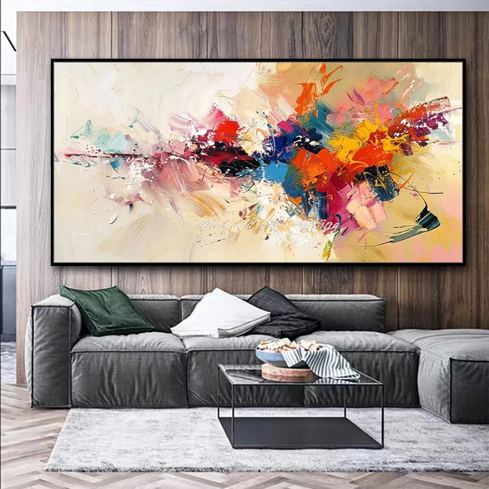 Mintura,100% Handpainted Color Abstract Oil Painting on Canvas