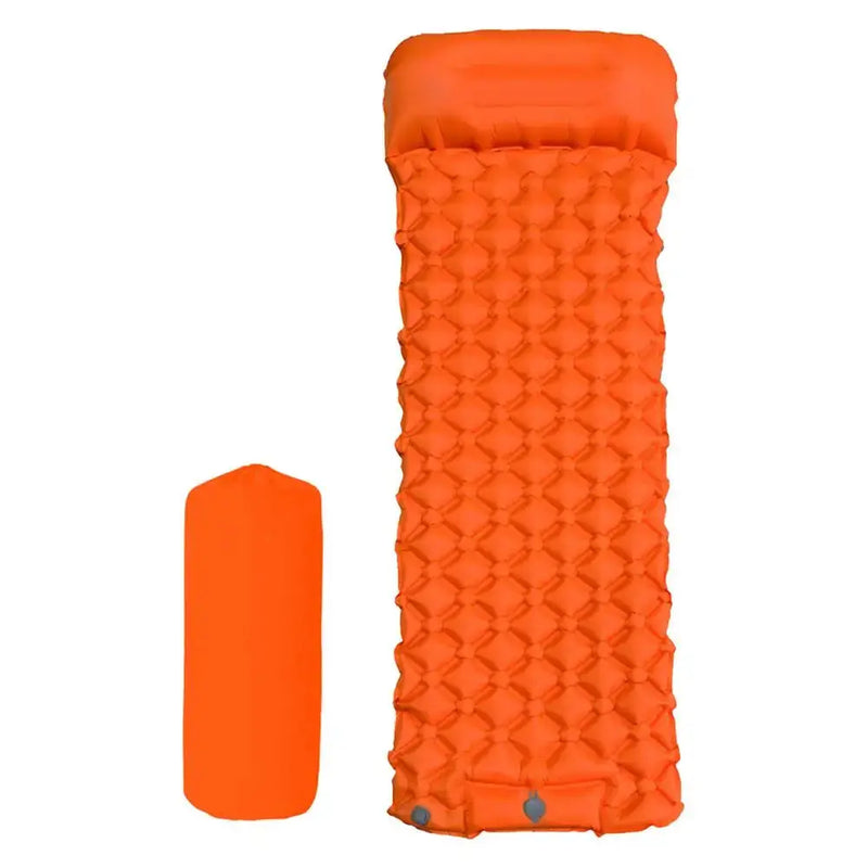 Inflatable Camping Mattress With Pillow Outdoor Sleeping Pad Ultralights Air Mat Built-in Footstep Inflator Pump For Camp Tent Our3Designs