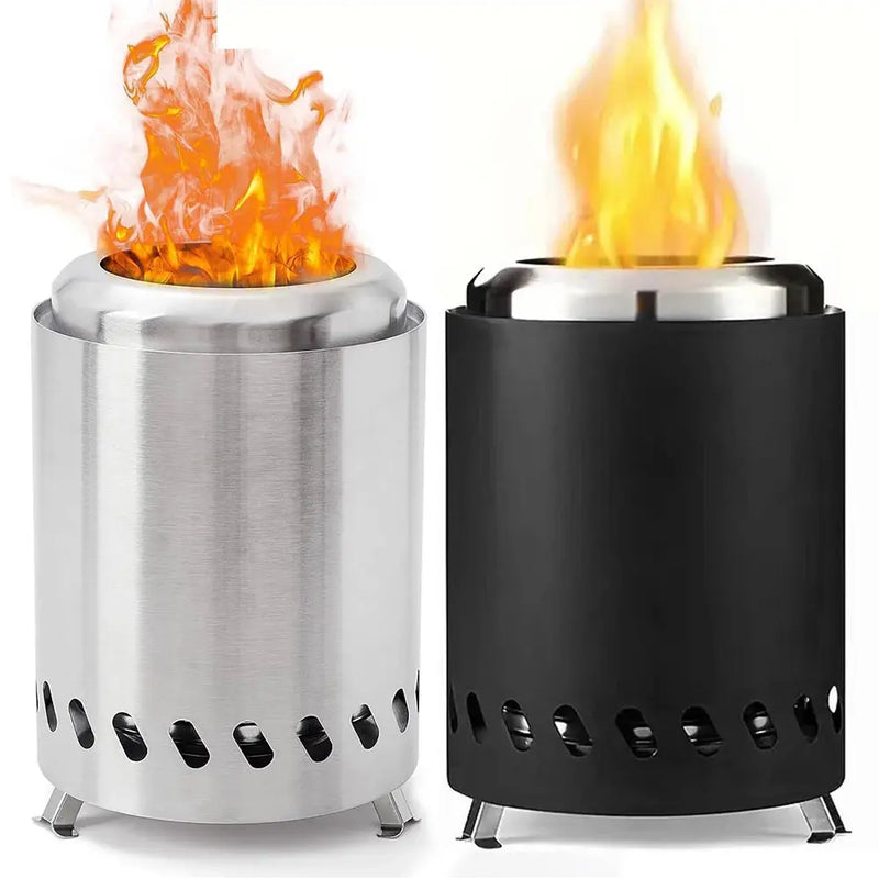 Mini Tabletop Firepit Stainless Steel Portable Mini Stove Mini Fire Pit Wood Burning Or Pellet Fueled Portable Bonfire Our3Designs