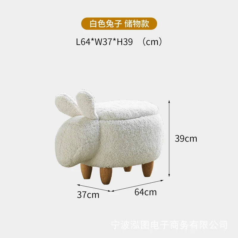Creative Sheep Footrest for Entryway, Storage Ottoman, Creative Shoe Bench