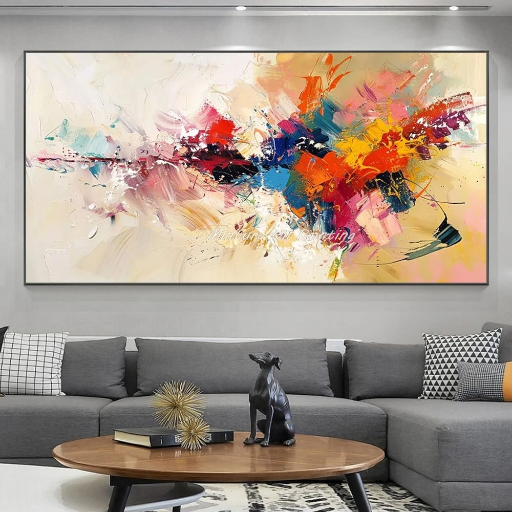 Mintura,100% Handpainted Color Abstract Oil Painting on Canvas