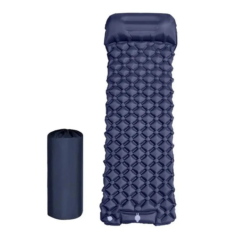 Inflatable Camping Mattress With Pillow Outdoor Sleeping Pad Ultralights Air Mat Built-in Footstep Inflator Pump For Camp Tent Our3Designs