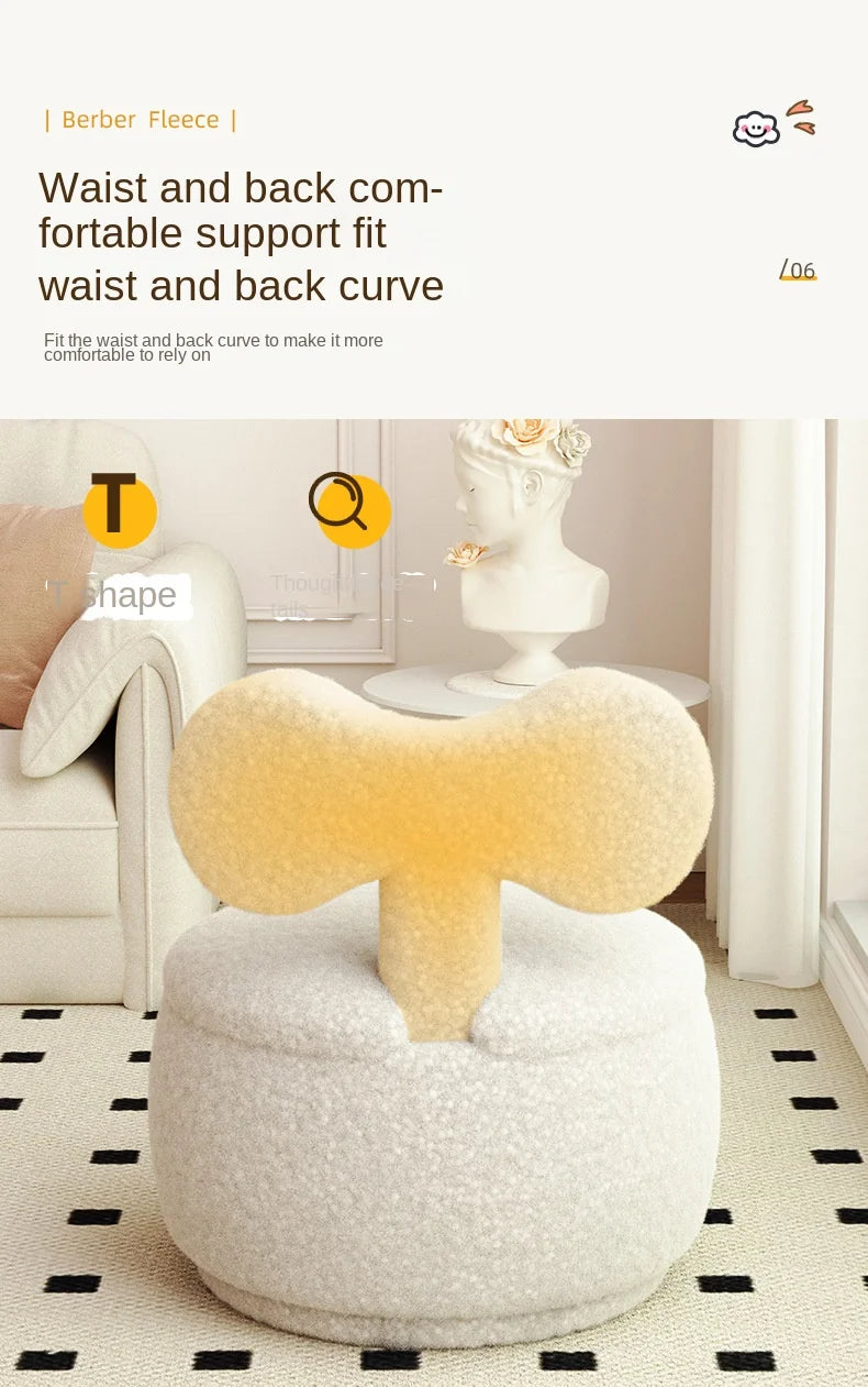 Stool Home Lamb's Wool Small Bench Living Room Sofa Stool ort Coiffeuse Muebles