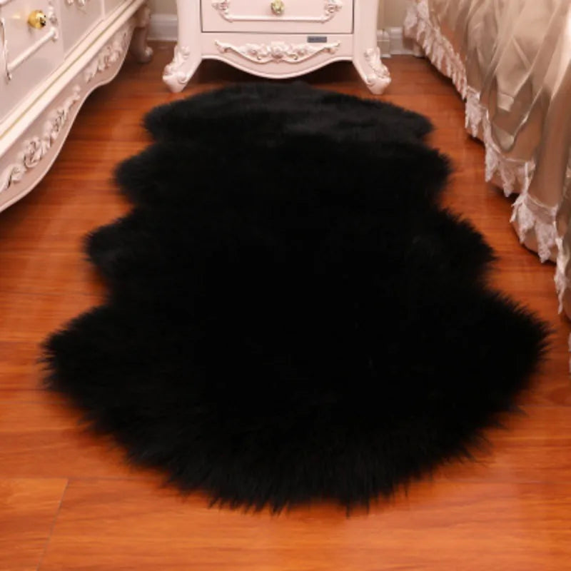 Chair Pad Living Room Fur Rugs Bedroom Carpet Wool