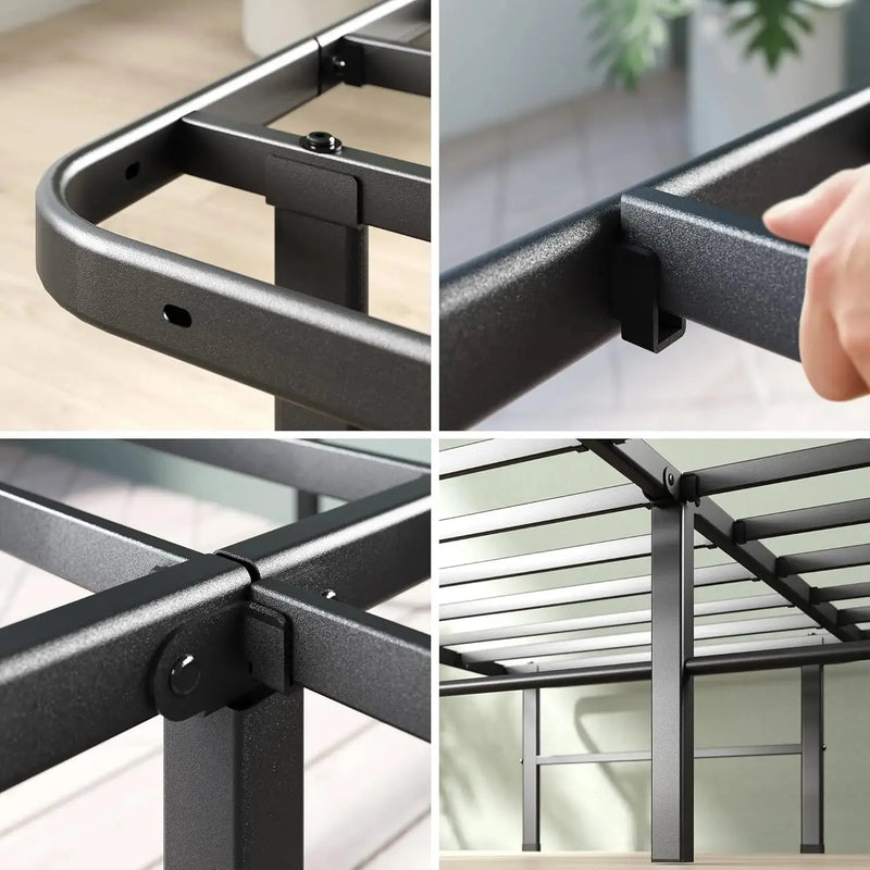 14in Queen Metal Bed Frame, Quick Assembly SmartBase® Mattress Foundation, Heavy Duty Sturdy Steel with No Box Spring Needed Our3Designs
