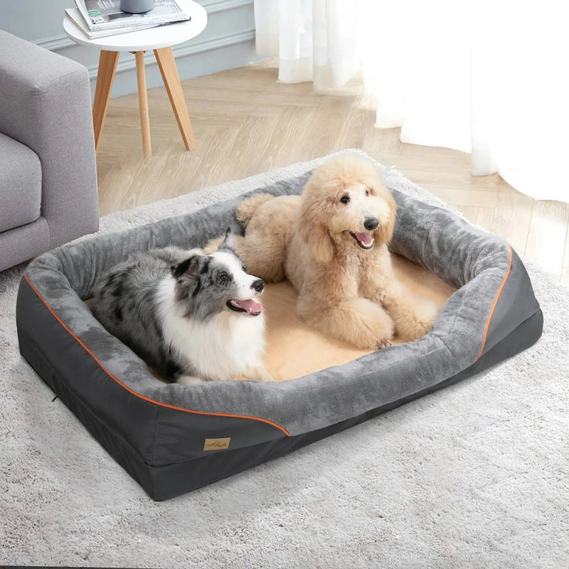 Large Dog Bed Soft Comfortable Anti Allergy Warm Fleece Removable Washable Cover Pet Bed Waterproof Our3Designs