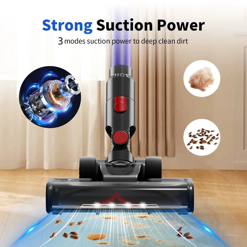 Blossom V18 Cordless Handheld Vacuum Cleaner,45000PA,Touch Screen,Smart Dust Sensor,Auto Speed Control for Home Bed Carpet Clean Our3Designs